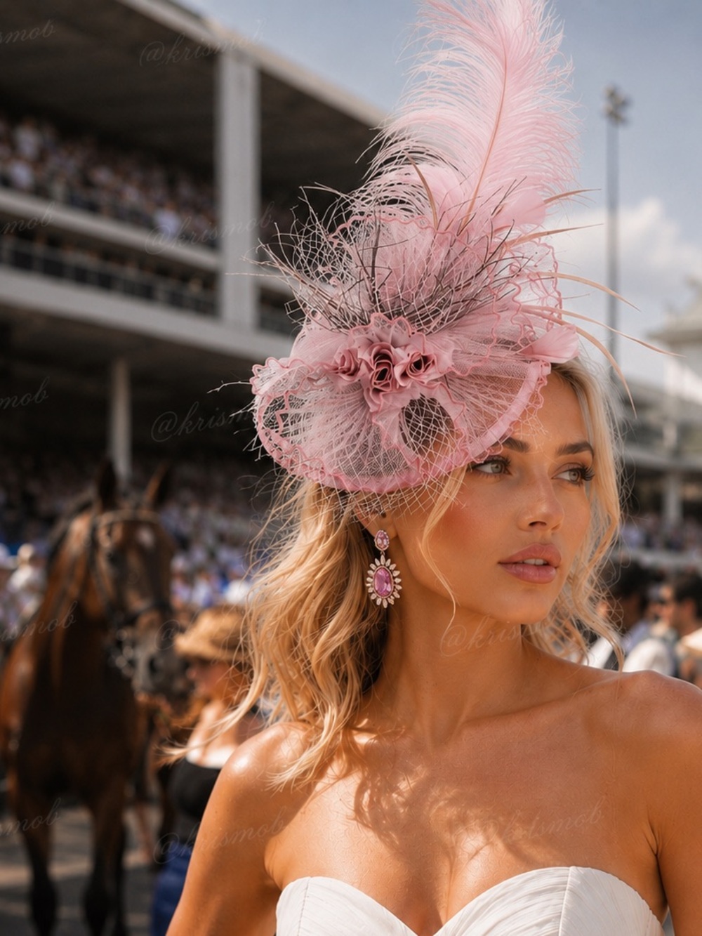 Kentucky Derby Oaks Feather Fascinator Hat | Elegant Formal Occasion Headpiece